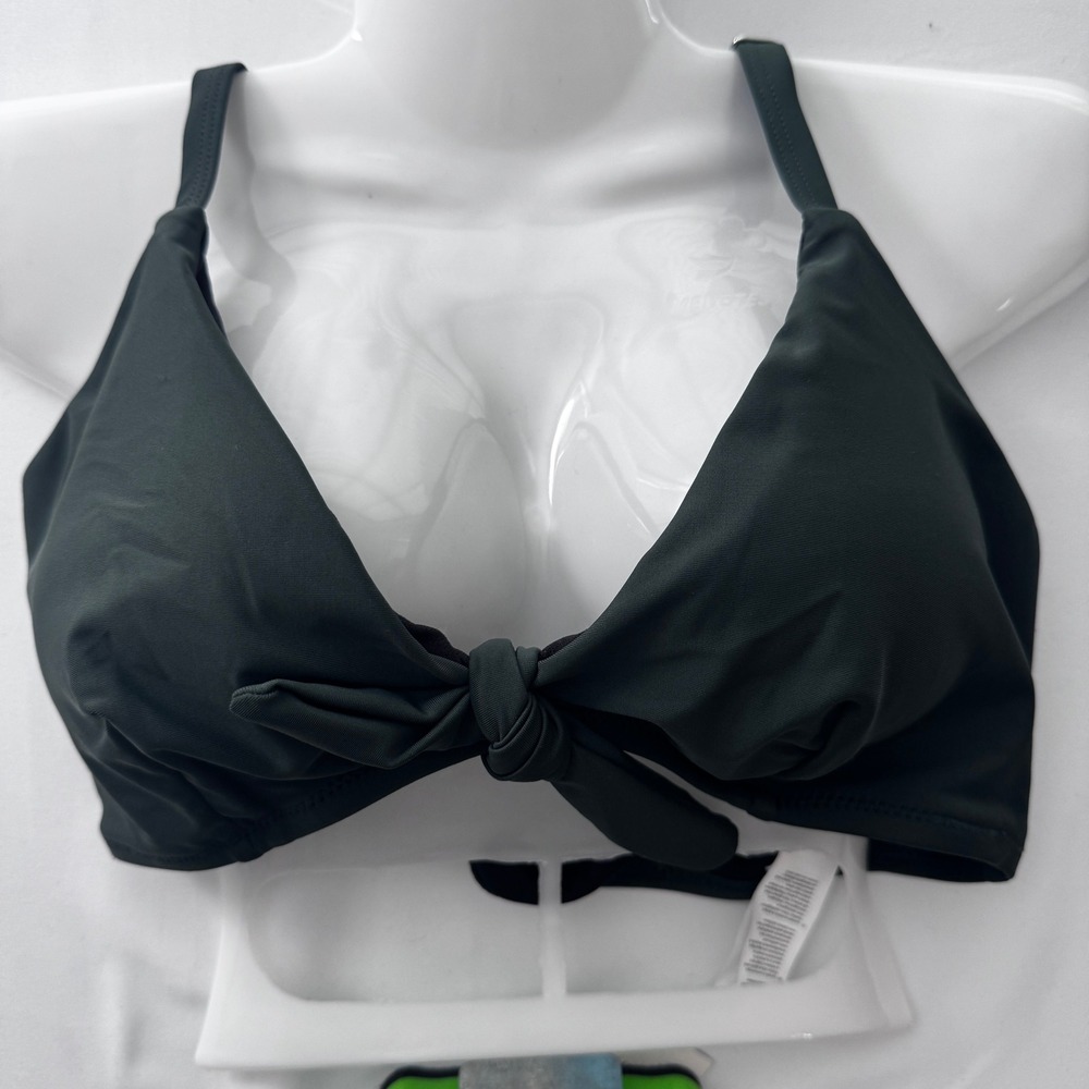 Cupshe Swim Top Tie Front Padded Green L Adjustable strap nwt swim‎